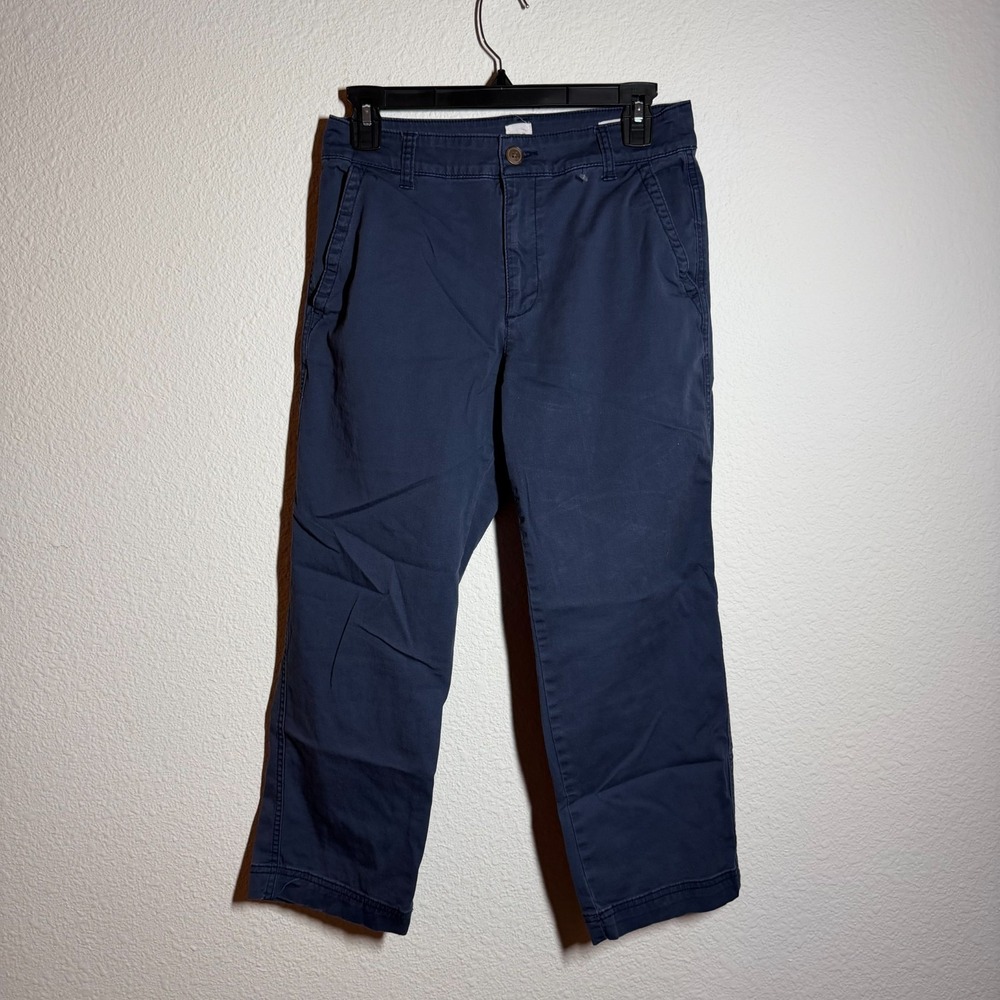 Gap Chino Pants Womens 29x22 Navy Blue Straight Leg Cropped Casual Streetwear